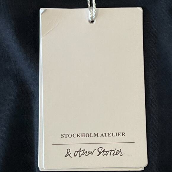 & Other Stories Cotton Sleeveless Tank Top Black Tee NWT - Picture 9 of 12